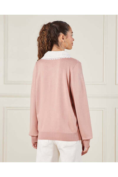 REDTAG Senior Girls Pink Embellished Sweater