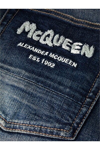 Alexander MCQ Blue Logo Jean Pants