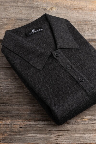 Woolen World Polo Neck Oversize (Large Size) Wool Knitwear Sweater