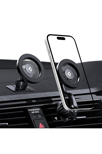 Spigen Magsafe Car Phone Holder 2in1 Air Vent Front Console Ventilation Long iPhone Black - Acp08319