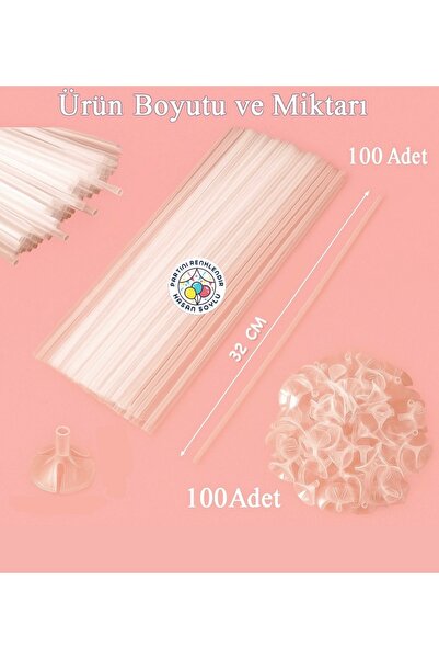 Partini Renklendir 100’Lü Şeffaf Balon Standı
