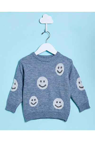 REDTAG سترة مطبوع زرقاء للأولاد الرضع