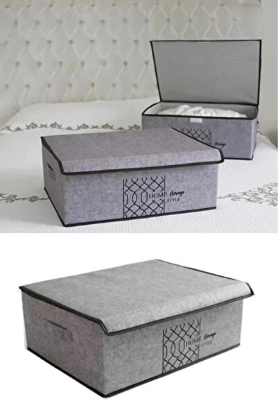 ALAS 1 Piece Felt Lid Box - Under-Bed Organizer - Organizer 50X40X19 cm