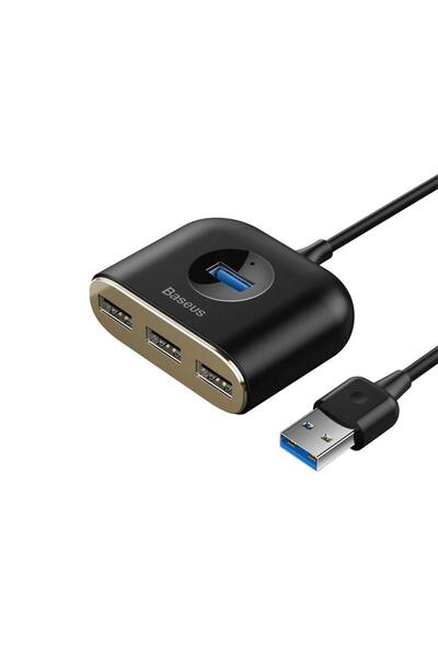 Baseus Square Round 4in1 (1xUSB 3.0 + 3xUSB 2.0) - Siyah