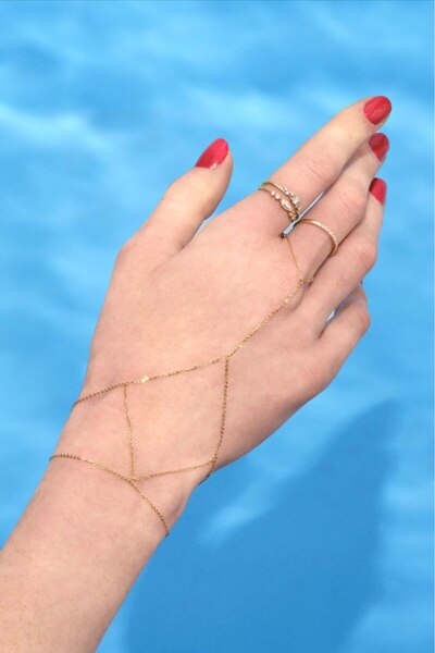 Shiklik سلسلة نسائية ذهبية اللون شاهميران