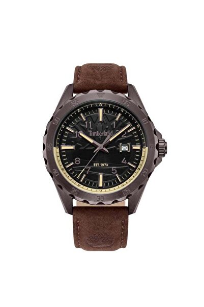 Timberland ساعة رجالية متعددة الوظائف من داي بوند مقاس 45 مم بمينا أسود وحزام...