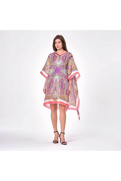 Nomads Felt فستان باريو من الحرير الفوال المزخرف بنمط الشال من نومادز