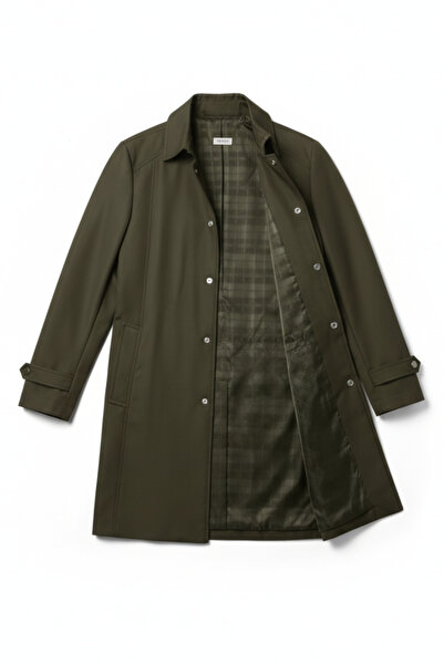 Hanezza Water Repellent Lined Plus Size Women's Trench Coat – Black / Khaki / Burgundy / Navy Blue