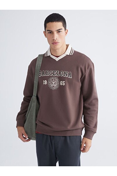 LC Waikiki XSIDE Пола с принт и висока яка, мъжка блуза с голям размер