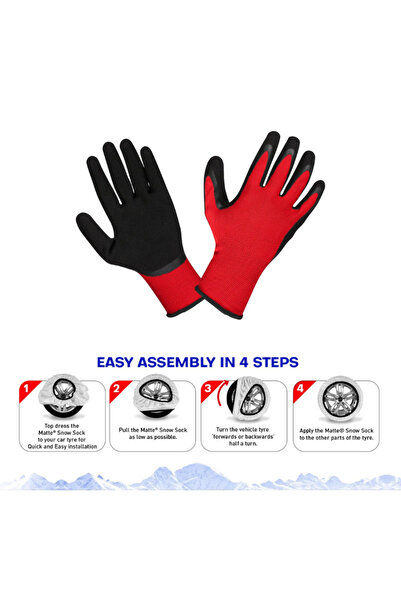 Matte SnowSocks Active textile car chains – Size XL