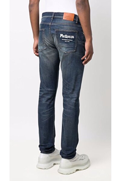 Alexander MCQ Blue Logo Jean Pants