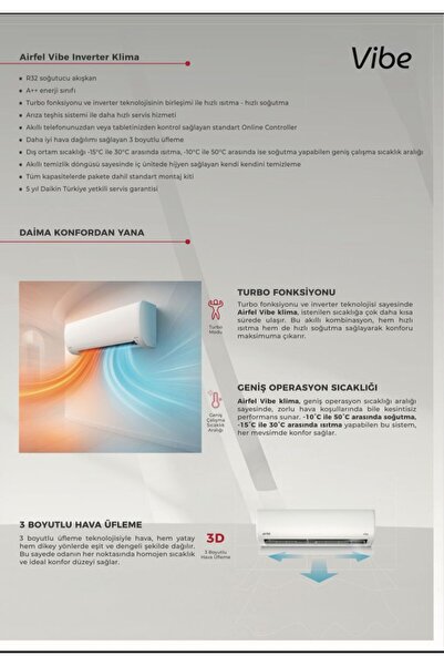 Airfel Vibe 12.000 btu split klima