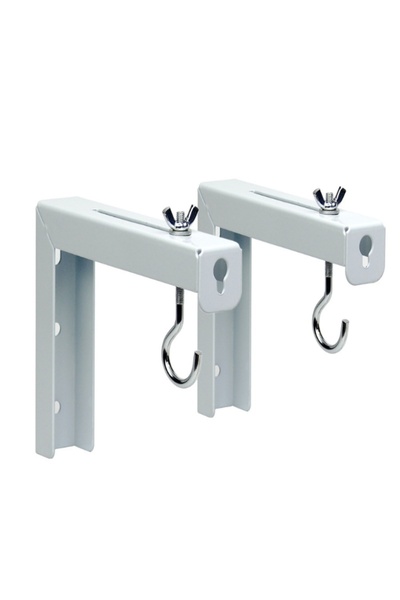 FlashHawk شاشة عرض عالمية مع حامل على الحائط على شكل حرف L باللون الأبيض