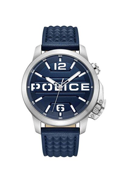 Police Men's Analog Round Shape Leather Wrist Watch PEWJD0021702 - 44 Mm