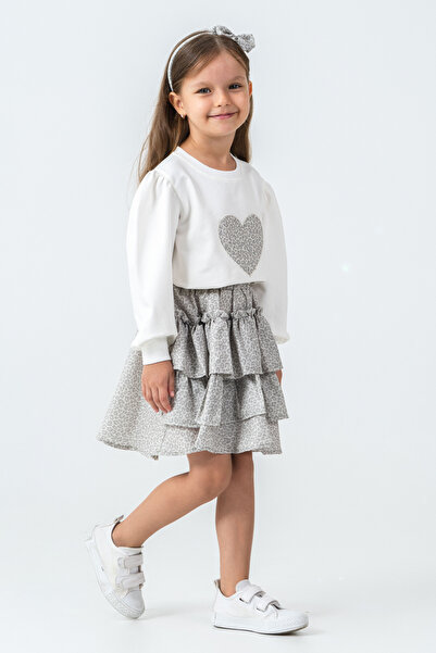 kinderos Stone Heart Embroidered Girl's 3-Piece Set - 26K 6341