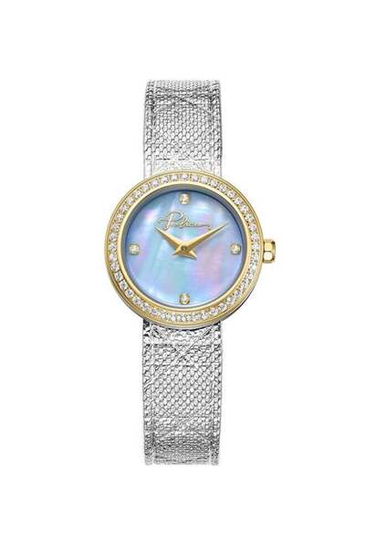 Police ساعة فلير النسائية مقاس 26 مم - ميناء من عرق اللؤلؤ الأبيض، وحلقة علوي...