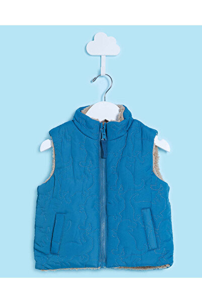 REDTAG جاكيت جيليه أزرق للأولاد الرضع مع بطانة من صوف الشيربا