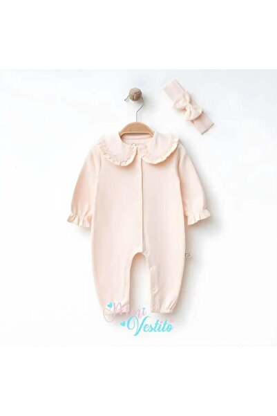 MiniVestito Lace Collar Bandana Snap Fastener Jumpsuit