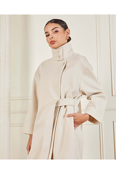 REDTAG Women Beige Belted Coat