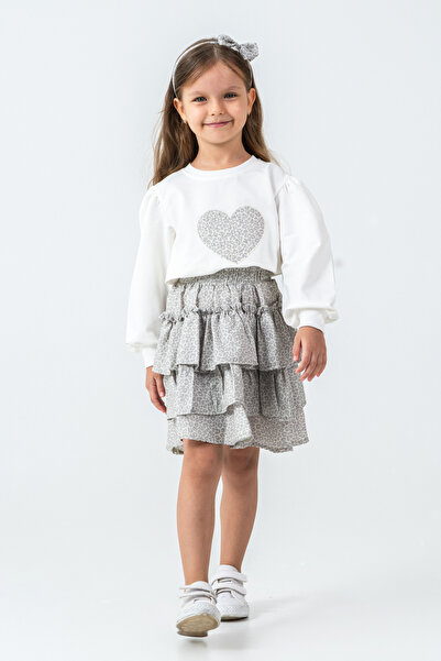 kinderos Stone Heart Embroidered Girl's 3-Piece Set - 26K 6341