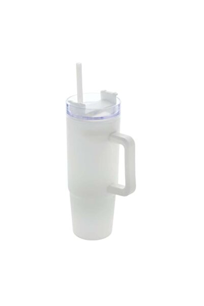 RONIC X Cană cu mâner și pai, 900 ml, materiale, capac etanș, fără BPA, dublă apă