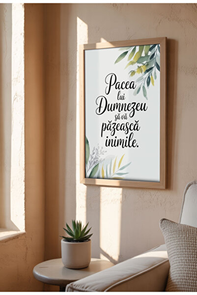 21mxm Unframed Religious Canvas Poster in Romanian - Digital Print - Pacea Lui Dumnezeu