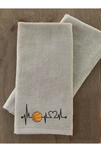 Ursa Basketball Heartbeat Embroidered Design Sports Towel 30X50