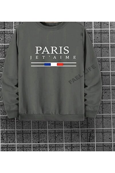 FAEL LİFE سترة يونيسكس فضفاضة بياقة دائرية من باريس جيتيم للنساء/الرجال