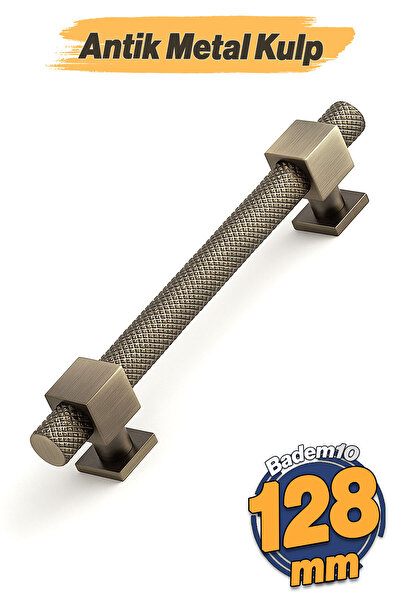 Badem10 Martel Antik Metal Kulp 128 mm Mobilya Çekmece Dolap Kapak Kolu Dayan...