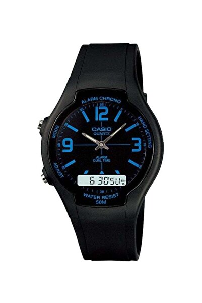 Casio Men's Youth Analog & Digital Quartz Watch AW-90H-2BVDF - 39 mm - Black
