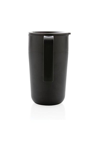 RONIC Coffee mug with handle, Ronic, recycled plastic, 480 ml, black