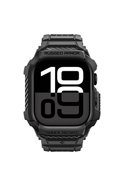 Spigen Apple Watch 46mm Series 11/10 Case & Band Strap Rugged Armor Pro 2 Matte Black - Acs10503