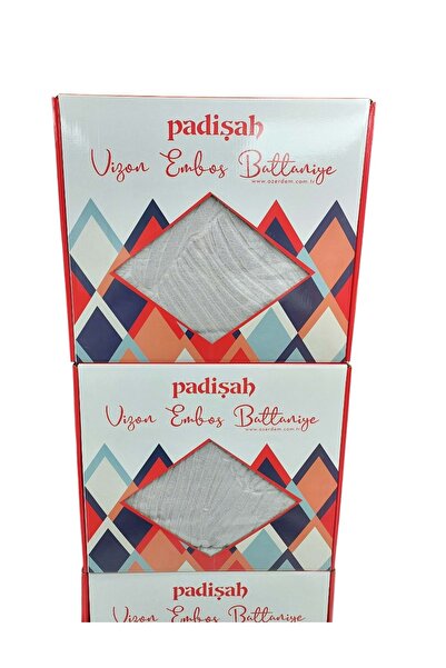 Padişah Embos Kutulu Çift Kişilik Vizon Battaniye (220x240)-Gri