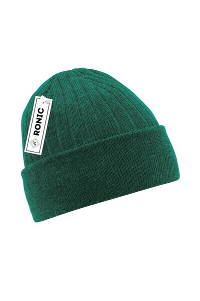 RONIC Thinsulate Beanie, 100% acrylic, double knit, unisex, green