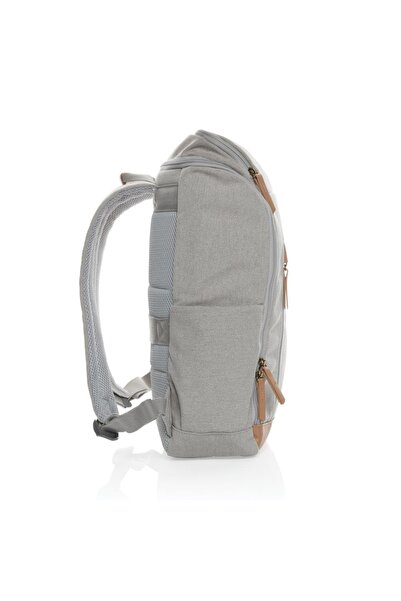 RONIC Premium laptop backpack, Ronic, made from recycled cotton, 15.6 inch, 46 x 12.5 x 30 cm, grey