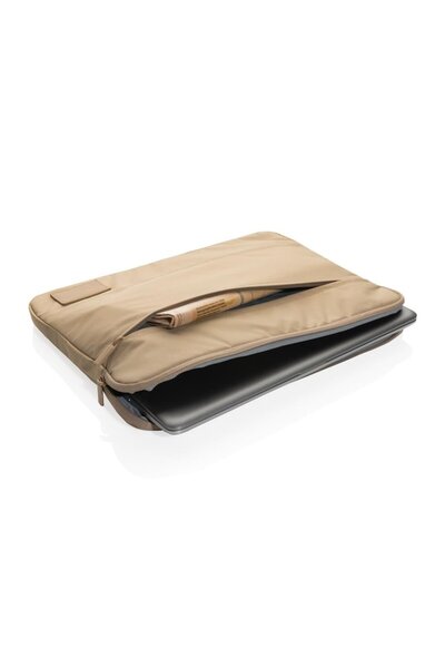 RONIC X Zao laptop sleeve, recycled polyester, fits up to 14", 36 x 27 x 2 cm, cream