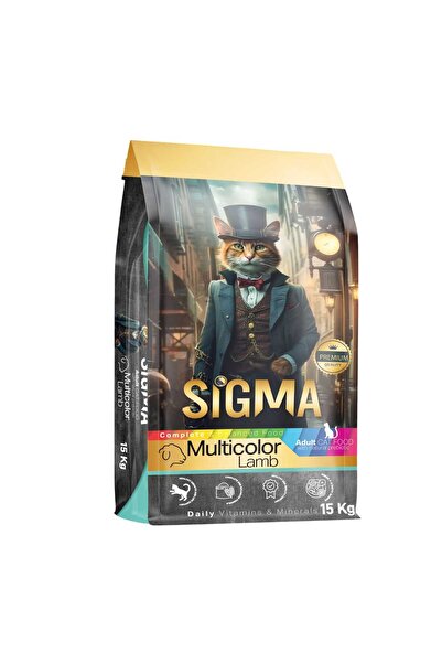 Sigma Dry food for adult cats, Sigma, lamb, multicolor, 15 kg, premium, digestion, immunity