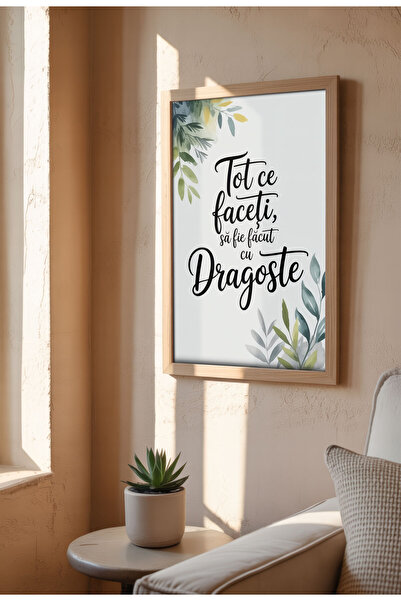 21mxm Unframed Religious Canvas Poster in Romanian - Digital Print - Sa Fie Facut Cu Dragoste