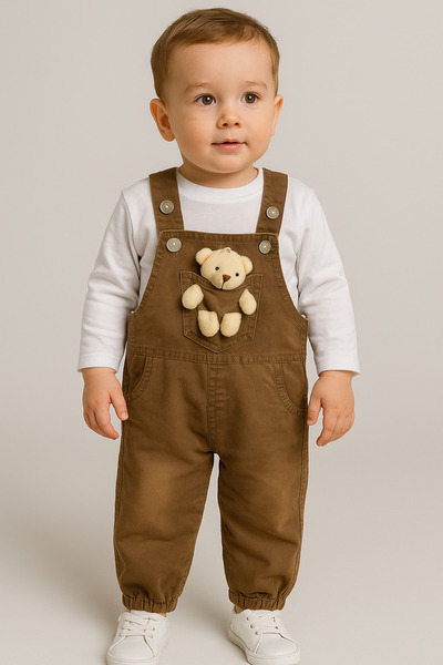 Bubito 2-Piece Baby Slopet Set with Toy Image - Brown