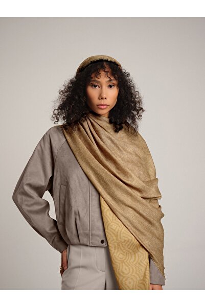 Ayshara شال شيراز من مجموعة السلمون الفاتح ذو الوجهين