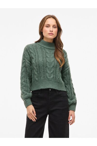 VILA Strickpullover VIMIRA Stehkragen