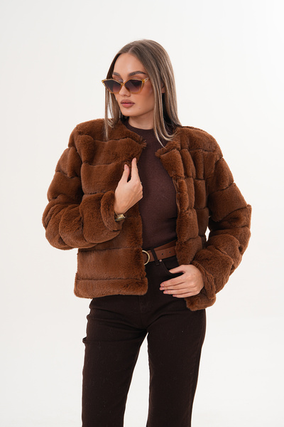 NAVY Waterway Fur Jacket