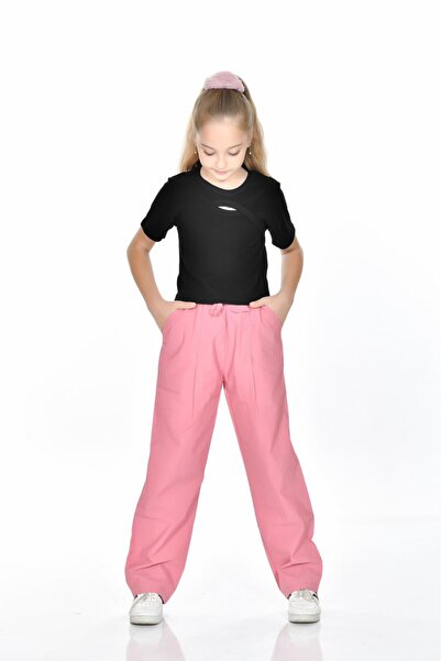 Kamex Parachute Belted Side Pocket Girls' Trousers