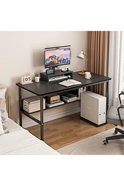 Roam shop مكتب دراسة مع طاولة كتابة وطاولة ألعاب ومكتب كمبيوتر مع رف كتب 120 * 55 * 73 سم (أبيض)