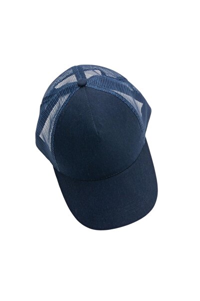 RONIC Delhi Trucker Cap - Navy ( Combed Recycled Cotton, 5-Panel, Velcro, One Size, Unisex)