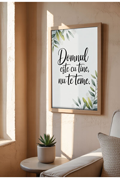 21mxm Poster religios pe pânză, fără ramă, în limba română - Imprimeu digital - Nu te teme