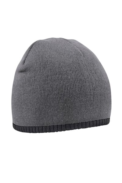 RONIC Two-Tone knitted beanie, RONIC, one size, unisex, black/gray