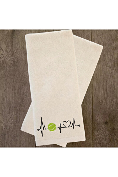 Ursa Tennis Heartbeat Embroidered Design Sports Towel 30X50