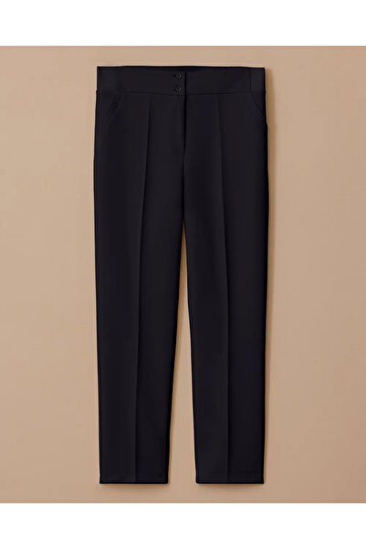 SEÇİLSTORE 10002521014019 BELİ YARIM LASTİKLİ ÖNÜ ÇİFT DÜĞMELİ KLASİK HAVUÇ P...