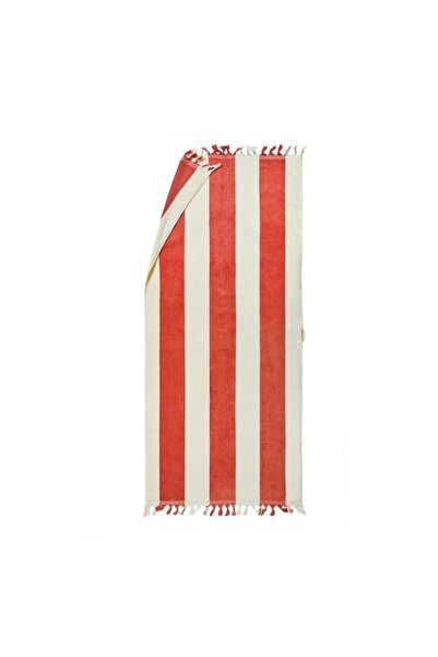 RONIC Valmer beach towel, RONIC, 100% cotton, 450 g/m², 180 x 80 cm, red with white